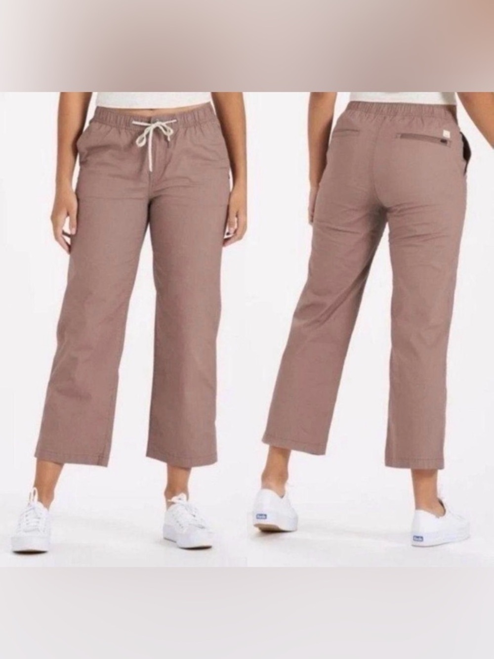 Vuori Ripstop Wide Leg Crop Pants Hazel Brown Medium